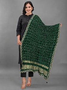 Designer Bandhani Dupatta with Gharchola Pattern With Zari Border - Product Image 2