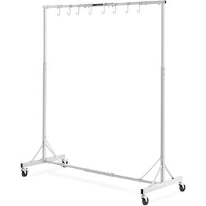 Supporto Regolabile in Altezza per Verniciatura Auto, 1,5 m - 2,1 m, Capacità 30 kg, 8 Ganci, 4 Rastrelliere per Asciugatura - Product Image 3