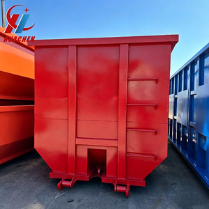 Venta Directa de Fábrica: Contenedor Apilable de Acero al Carbono Rojo para Chatarra Metálica con Escalera, para Gestión de Residuos - Product Image 1