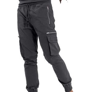 Nouveau pantalon de jogging décontracté tendance, coupe ample avec cordon de serrage à la taille et poche zippée, pantalon de survêtement extensible pour le streetwear - Product Image 1