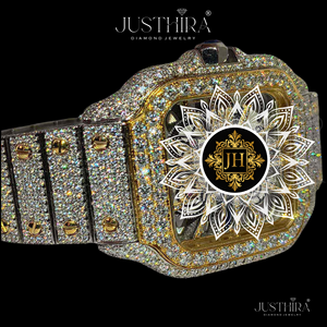 Indian Exporter Custom Logo Moissanite Diamond Quartz Watch OEM ODM Luxury <b>Wristwatch</b> Manufacturer Supply Available For Sale - Product Image 5