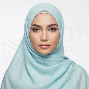 Hiyab de poliéster de color sólido para mujer, tela jersey, agradable al tacto, para uso diario, pañuelo étnico de Oriente Medio. - Product Image 4