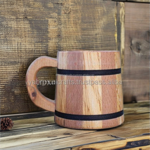 Nouvelles tasses en bois faites à la main, ustensiles de cuisine martelés, verres à bière purs pour cadeaux d'affaires - Product Image 1
