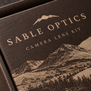 Caja de Embalaje de Cartón Corrugado Impresa Personalizada para Kit de Lentes de Cámara SABLE - Product Image 3