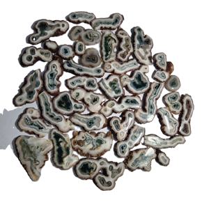 Ágata Musgosa Natural en Rodajas Pulidas, Piedras Preciosas Sueltas de Formas Mixtas 20-45mm 8-12g para Fabricación de Joyas al por Mayor - Product Image 5