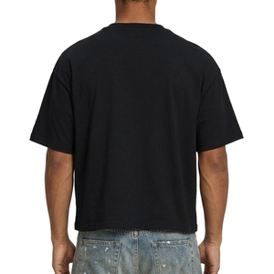 High Quality Cropped <b>Boxy</b> Fit Men's Casual Oversized <b>T</b> <b>Shirt</b> Wholesale Designer Logo Trendy Men <b>T</b> <b>Shirts</b> For Sale - Product Image 2