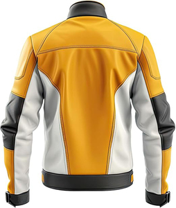 เสื้อแจ็คเก็ตมอเตอร์ไซค์สำหรับผู้ชายรุ่นใหม่ ดีลสุดคุ้ม กันน้ำ สำหรับขี่มอเตอร์ไซค์ แข่งรถ ทำจากหนังแท้ - Product Image 2
