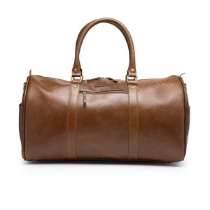 Bolsa de Viaje de Cuero Genuino Unisex de Gran Capacidad, Estilo Weekender, de Alta Gama, para Viajes, Senderismo, Camping y Ciclismo - Product Image 3