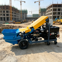 Mini pompe à béton diesel sur remorque 15m³/h haute pression pour petits projets de construction, CE, prix usine
