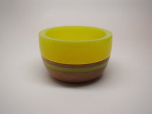 Bol en bois en résine époxy sans BPA, unique, avec structure en bois artisanale et motif de résine fluide, compatible lave-vaisselle, pour une décoration de luxe - Product Image 2