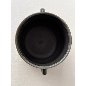 Pot en céramique noire artisanale avec poignées - Vaisselle en grès en gros - Product Image 2