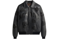 Blouson Bomber en Cuir pour Homme, Col Montant, Fermeture Éclair, Respirant, Coupe-Vent, Style Décontracté Urbain, Vêtement d'Extérieur pour l'Automne, Personnalisable