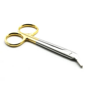Tijeras TC Universales Hechas a Medida de 12 cm, Doradas, para Ortodoncia, Hospital, Material de Acero, Corte Manual de Ligaduras, SurgiRight - Product Image 1
