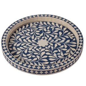 Bandeja de Servir de Acrílico Real de Calidad Premium con Incrustaciones de Hueso, Excelente Combinación de Colores, para Uso Doméstico, Tecnología Artesanal, Lista para Exportación - Product Image 4