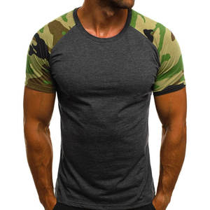 Men's Oversized O-Neck Short Sleeve Color Blocked Knitted T-<b>Shirt</b> Casual <b>Patchwork</b> Top - Product Image 4