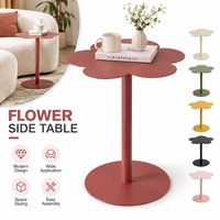 Table d'appoint en métal en forme de fleur, design moderne KD, petite table d'appoint pour salon, chambre à coucher, vente en gros OEM ODM