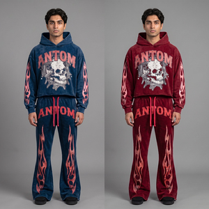 Survêtement d'automne personnalisé avec logo, respirant, style football classique, sportif pour homme, design 2-en-1, séchage rapide, léger, 100 % coton, transfert thermique - Product Image 2
