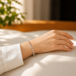 Designer 10K Plated White <b>Gold</b> Tennis Bracelet with Mix Diamond Moissanite Luxury Women's Wedding Bracelet - Product Image 3