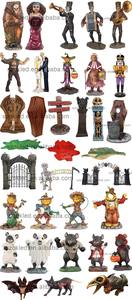 Arco de bruja Calabaza gigante Espantapájaros Torre feliz Monstruo malvado Linterna Árbol Ratones Segador Pilar Bruja Murciélago Gato <span class=keywords><strong>Pato</strong></span> Búho Tarántula - Product Image 4