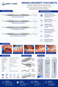 Curette parodontale dentaire 10/11 standard rigide et fine en acier inoxydable pour détartrage et planification radiculaire OEM Zetomed Pro - Product Image 6