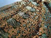 Tissu brocart à motif végétal, polyester tissé jacquard, textile d'ameublement, finition métallique, largeur 58/60 pouces