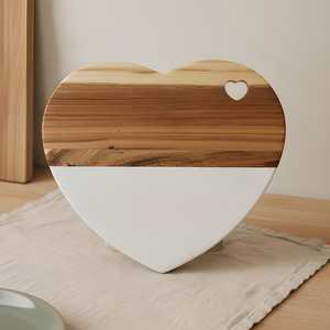 Planche à découper en marbre et bois pour la cuisine, un indispensable quotidien au fini naturel, très vendue et durable - Product Image 2