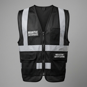 <b>Security</b> Vest Construction High Visibility Colorful Reflective Safety Work Vest with Multi Pockets - Product Image 4
