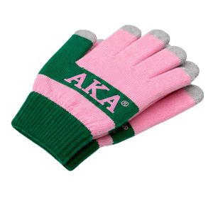 Pink Green <b>Knitted</b> <b>Gloves</b> Warm Winter <b>Gloves</b> Fashion Finger <b>Gloves</b> Casual Outdoor Accessories Soft Comfortable Hand Wear - Product Image 3