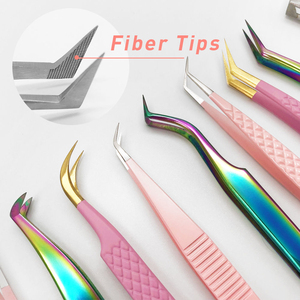 Pince à épiler professionnelle pour cils, à angle de 45 degrés, pour extensions de cils volumineuses, avec logo et couleur personnalisés - Product Image 4