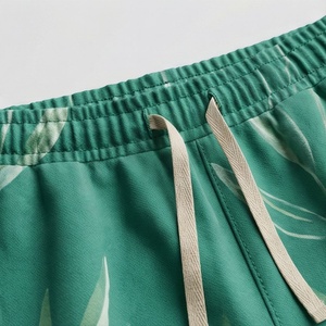 Conjunto de Top sin Mangas y Pantalones Cortos con Estampado de Hojas Verdes para Mujer, Estilo Casual Holgado, Transpirable, Tejido de Punto, 2 Piezas, para Primavera/Verano - Product Image 5