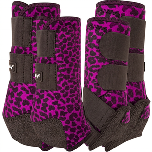 Bota de Protección para Caballo TOUGH TACK con Estampado de Leopardo Marrón/Estilo de Lujo en Neopreno con Estampado de Leopardo para Protección de Patas - Product Image 3