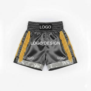 Pantalones Cortos de Muay Thai de Alta Calidad, Ropa de Kickboxing de Grado Profesional, Tela de Poliéster Satinado Resistente, Pantalones Cortos de Muay Thai - Product Image 3