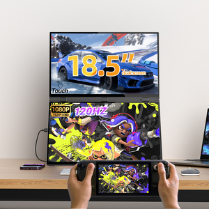 Eimio High Performance IPS Touchscreen 120Hz 18.5inch 1080P Portable <strong>Monitor</strong> for Laptop Dual Screen Gaming Ready Type-C - Product Image 3