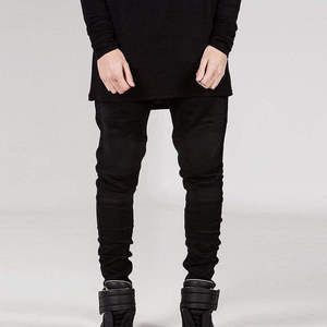 Jeans Skinny Homme OEM Style Motard Nouveau Design Déchiré Blanc Foncé Clair Délavé Coloré en Stock pour Dropshipping - Product Image 4