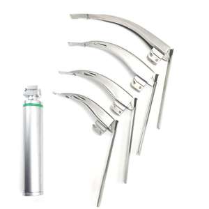 Macintosh Veterinary <b>Instrument</b> Stainless Steel Laryngoscope Set 4 Blades LED White Light Manual Power Source Medic <b>instruments</b> - Product Image 3