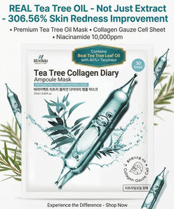 Masque en feuille coréen au collagène et au théier, ampoule cellulaire, 30 jours, purifiant les pores et l'acné, anti-âge, OEM K-Beauty - Product Image 2