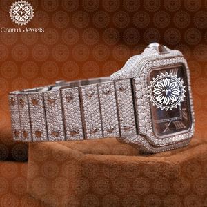 Reloj de Lujo para Hombre Charm_Jewells, de Acero Inoxidable, Caja Cuadrada, Esfera Analógica de 40 mm, Cierre Oculto con Botón, Mecánico, con Cristal de Zafiro - Product Image 3