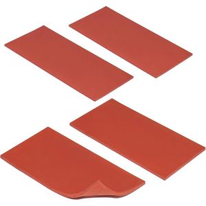 Set di 4 Tappetini in Silicone per Pressa a Caldo, 2 Spessori (1/8" e 1/5"), 10x20 cm, Accessori Resistenti al Calore per Cappelli e Pad Press - Product Image 1