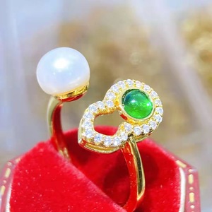 Retro Style Gourd Fashion and Trendy <b>Jewelry</b> <b>Set</b> Freshwater <b>Pearl</b> Earrings and <b>Pearl</b> Rings Can Also Be Opened to Sell - Product Image 2