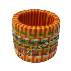 ขายส่งสร้างสรรค์หลายสีหวายผ้าเช็ดปากผู้ถือแหวนสําหรับร้านอาหารโรงแรมบาร์คาเฟ่ตกแต่งตาราง - Product Image 1