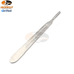 Cuchillo Quirúrgico Profesional con Mango Número 4 y 20 Hojas Estériles Reutilizables, Instrumento de Corte de Precisión para Uso Médico y Dental - Product Image 2