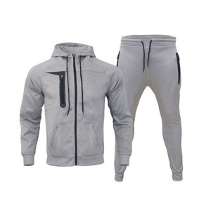 Chándal con cremallera para hombre, mezcla de algodón, clásico, con cremallera completa, venta al por mayor, personalizado, para uso diario - Product Image 4