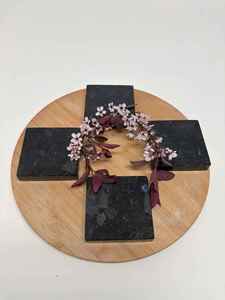 Natural Granite Coaster <b>Set</b> With Solid Stone Finish For Luxury Home Decor <b>Coffee</b> <b>Table</b> Protection For Drink Use Tea <b>Coffee</b> - Product Image 4
