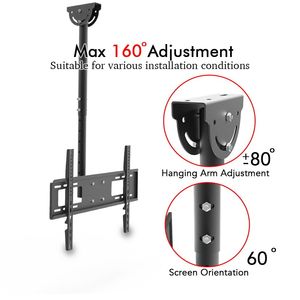 Supporto TV da Soffitto TMC 7006, Staffa Retrattile per Schermi LED Piatti da 32''-70'', Funzione Girevole e Inclinabile, Materiale LCD - Product Image 5