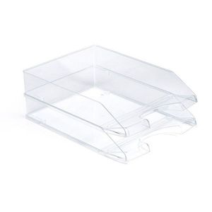 Vassoio Portaoggetti in Plastica Trasparente 203x133x68mm, Organizzatore da Scrivania a Singolo Livello, Design Minimalista - Product Image 1