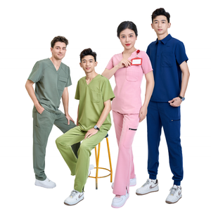 Conjunto de uniformes clínicos para mujer, uniforme de enfermera médica vaquera para salón de belleza, Spa y ropa de trabajo para médicos, Top y pantalones, traje clínico de enfermera - Product Image 2