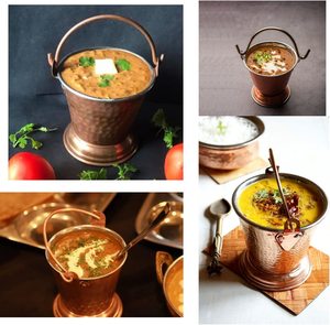 Commercial Kitchen Copper Serving <b>Bucket</b> High Quality 100% Food Grade Stainless Steel Eco-Sustainable Bowls Home Restaurants - Product Image 5