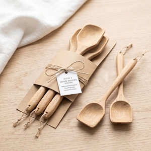 Mini Cuchara Cuadrada de Madera de 14 cm, Cuchara Ecológica para Condimentos, para Uso en la Cocina - Product Image 5