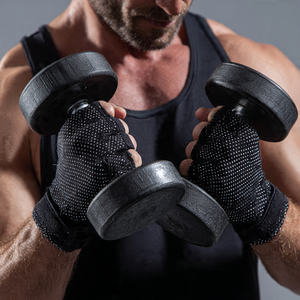 Guantes de Neopreno y Silicona para Entrenamiento, Guantes de Neopreno de Medio Dedo para Levantamiento de Pesas, Fisicoculturismo, Entrenamiento, Gimnasio - Product Image 1