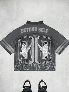 T-shirt de sport en jersey mesh premium pour hommes, tissu à séchage rapide, idéal pour le basketball, le football et les entraînements en salle de sport - Product Image 2